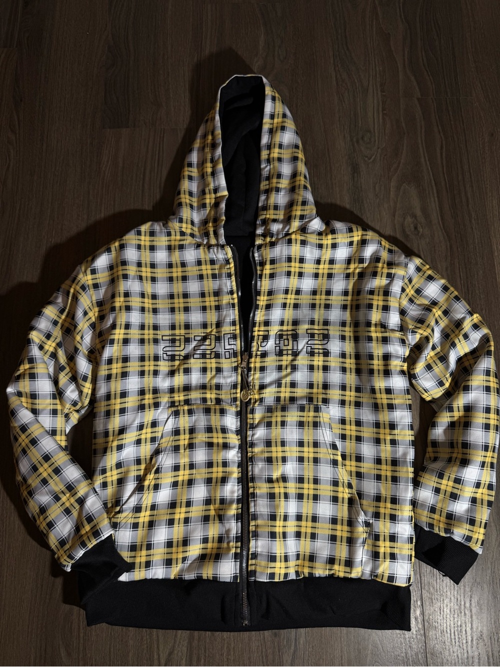 Customed Coraline Yellow Plaid Zip-Up Hooded Jacket - Zer0z.tm